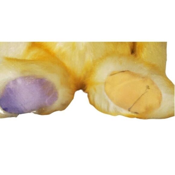 People Pals Bunny Rabbit Plush Furry Yellow Purple Easter Spring 18" Vintage - Picture 6 of 10